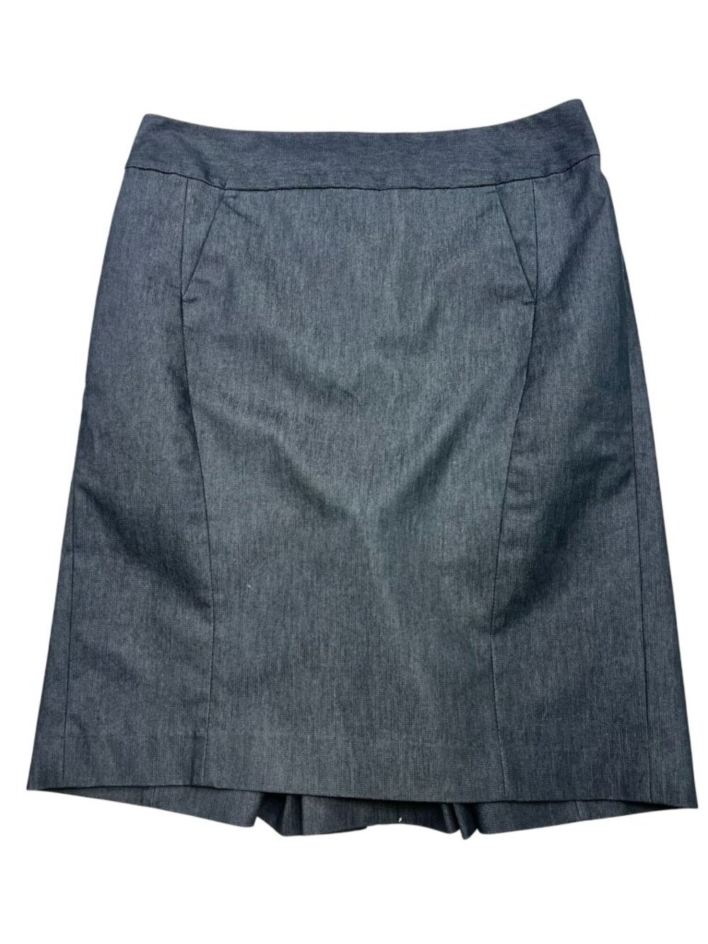 Ann Taylor Loft Womens Dressy Mini Pencil Skirt Size 10 Gray Classic Career
